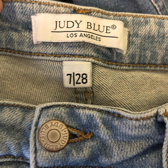 Judy Blue Women’s High Rise Slit Hem Straight Leg  Denim Jeans-Size 7/28 - Picture 4 of 5